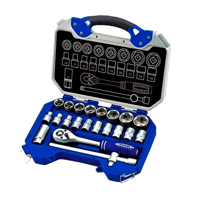 Juego de Dados con Maletín Hyundai (1/2) 22 Piezas