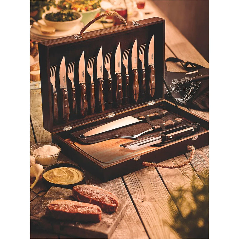 Juego para Asado 17 Piezas Tramontina Churrasco