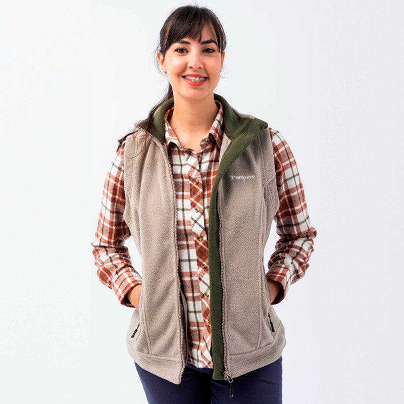 Chaleco Polar Pampero Dama Color Beige
