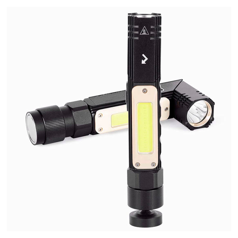 Linterna Recargable con Imán, Luz Lateral y Giro de 90°