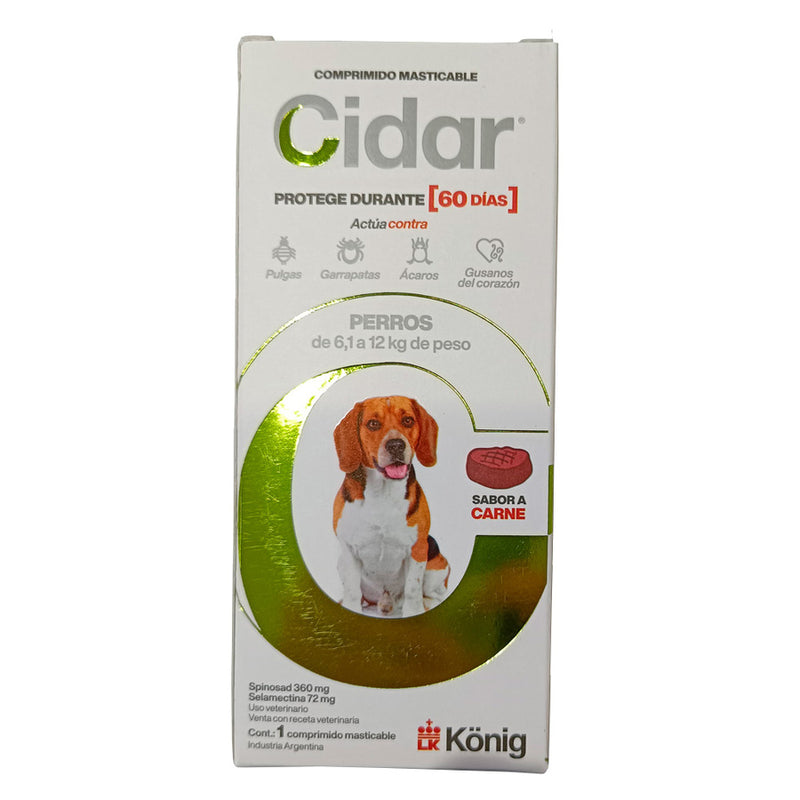Pastilla para Pulgas Masticable Cidar para Perros