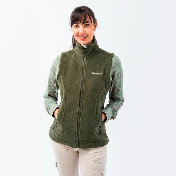 Chaleco Polar Pampero Dama Color Verde