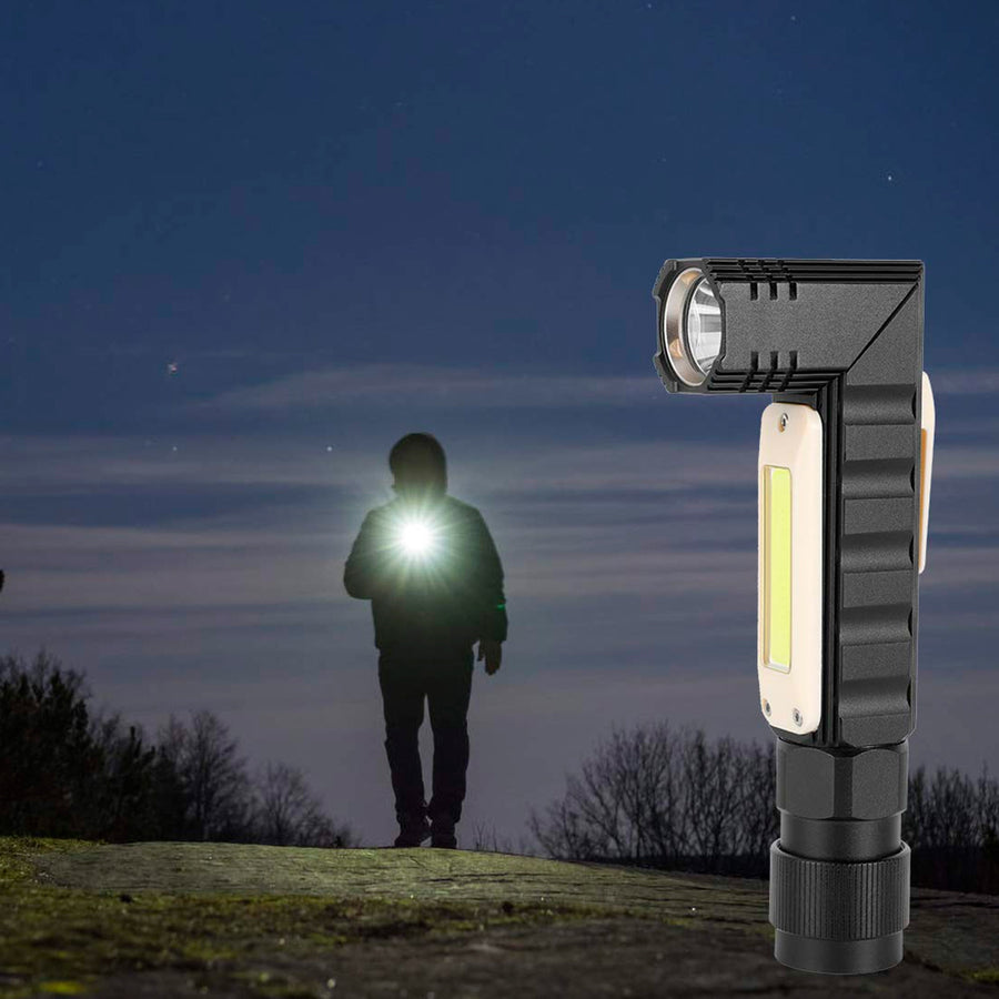 Linterna Recargable con Imán, Luz Lateral y Giro de 90°
