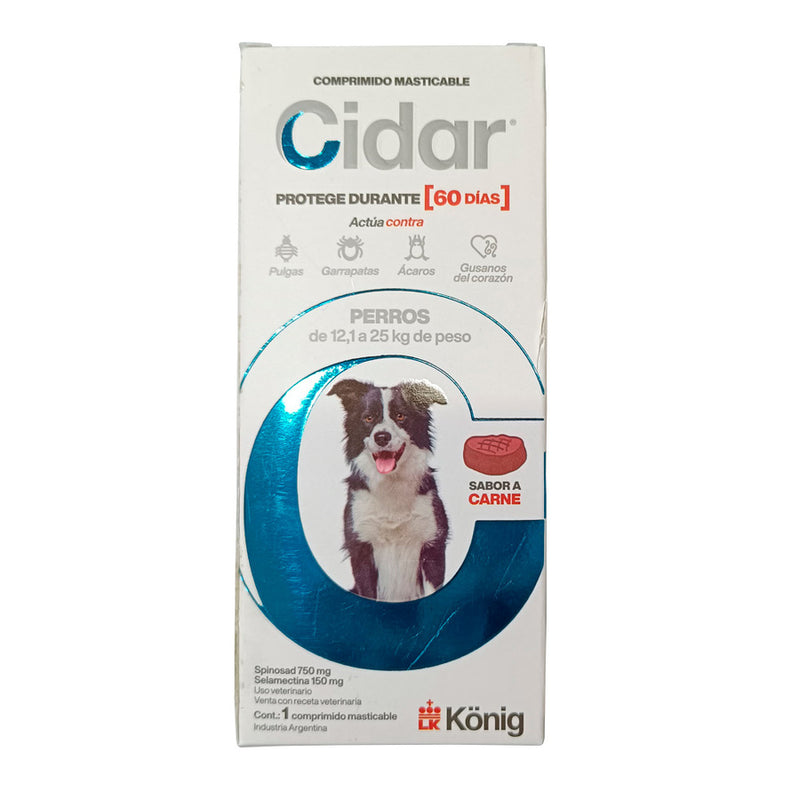 Pastilla para Pulgas Masticable Cidar para Perros