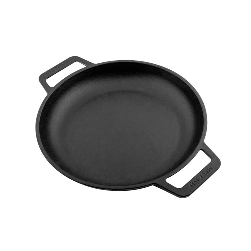 Sartén Doble Asa Redondo Hierro Fundido Curado 25cm Victoria