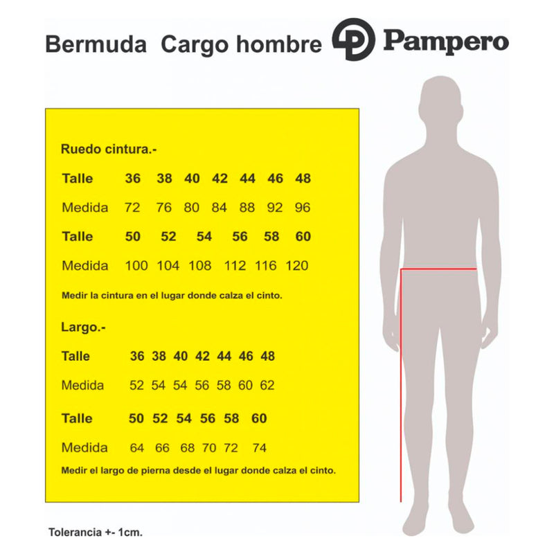 Bermuda Pampero Cargo Clásica Beige