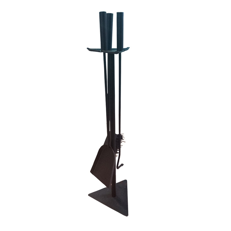 Atizadores Soltis 3 Piezas Con Mango de Acero y Soporte 68cm