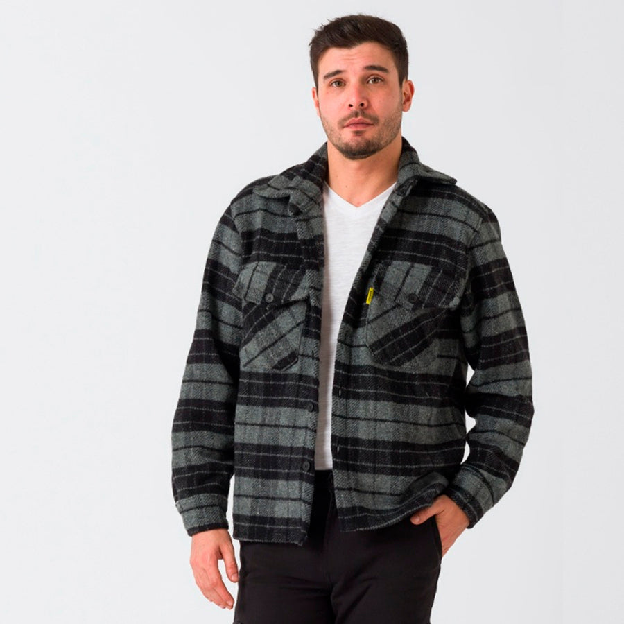 Camisa Leñadora Tartán Pampero Gris/Negro