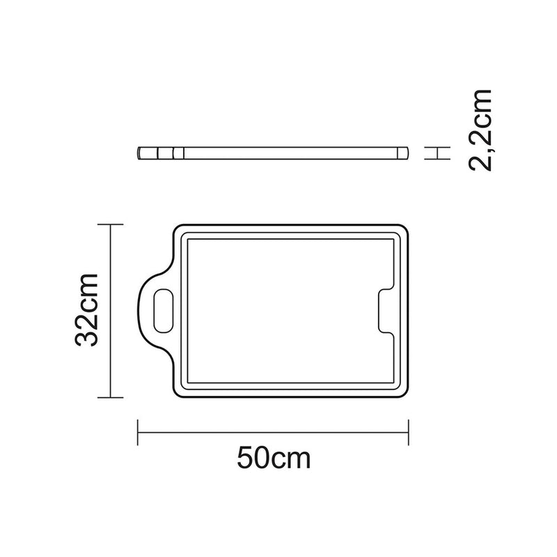 Tabla para Picar Tramontina 50 x 32 x 2.2 cm 10408/100