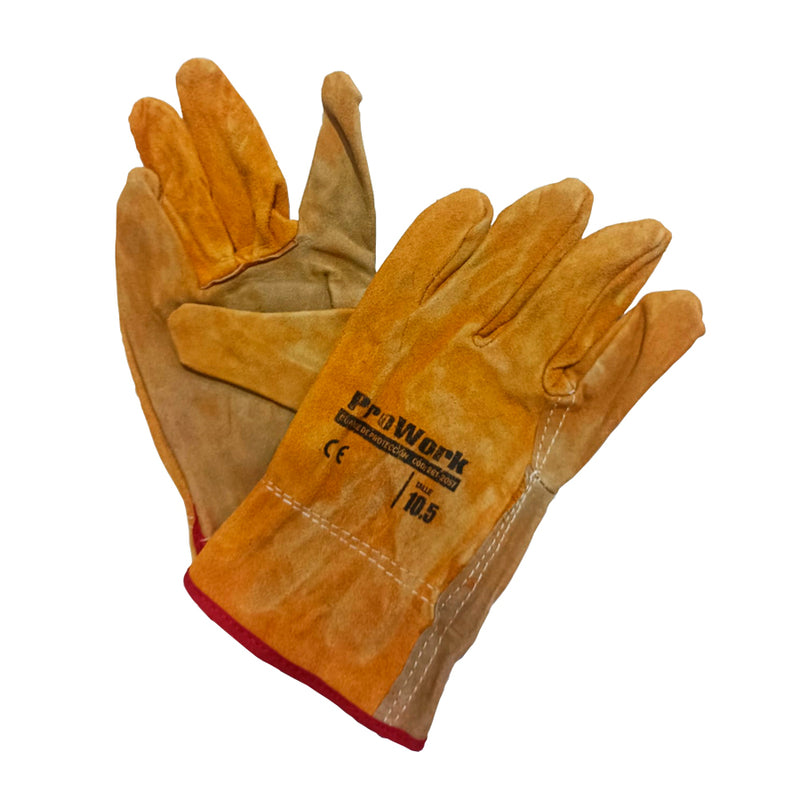 Guante Vaqueta Prowork Naranja