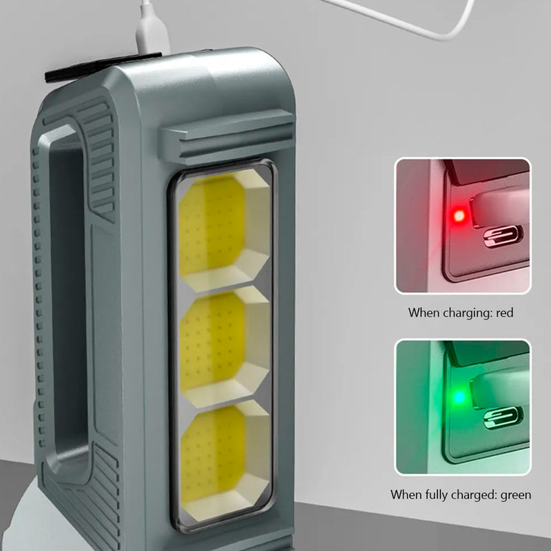 Linterna LED portátil con Luz Lateral recargable por USB