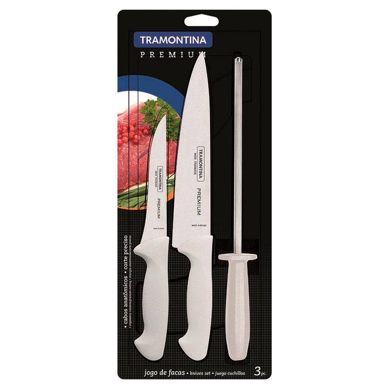 Juego de Cuchillas con Chaira Tramontina Premium 24499/812