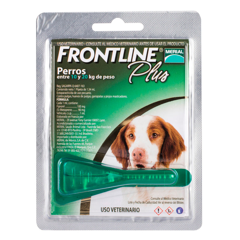 Pipeta Frontline Plus para Perros 10 a 20 KG