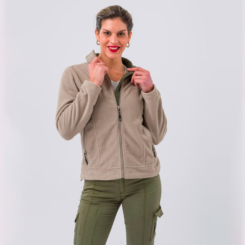 Campera Polar Pampero Dama Color Beige