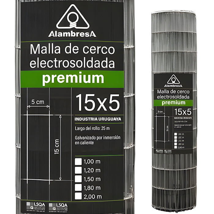 Tejido 2,0 mt. 15X5 (calibre 2.5) 25mt x Rollo Alambresa