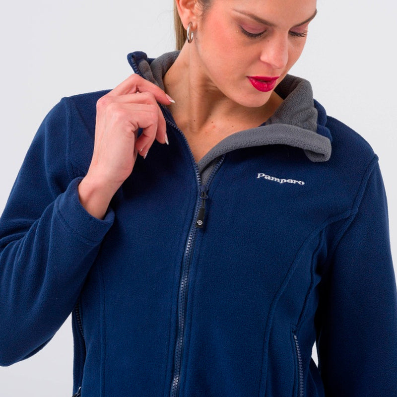 Campera Polar Pampero Dama Color Azul