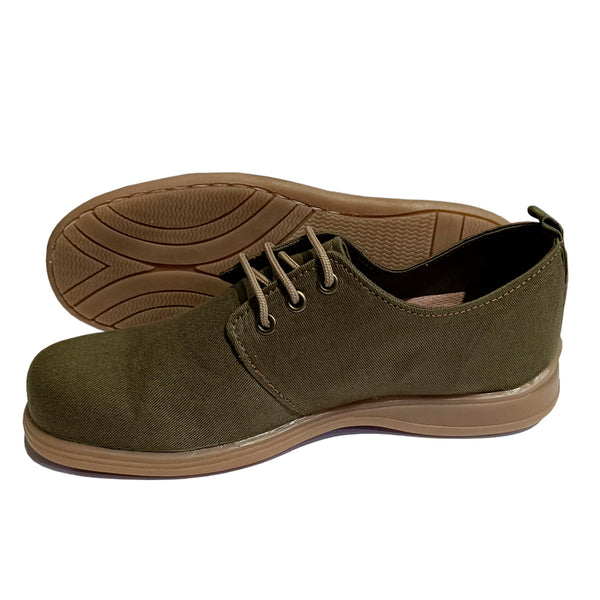 Zapato Tela Raven Verde Musgo