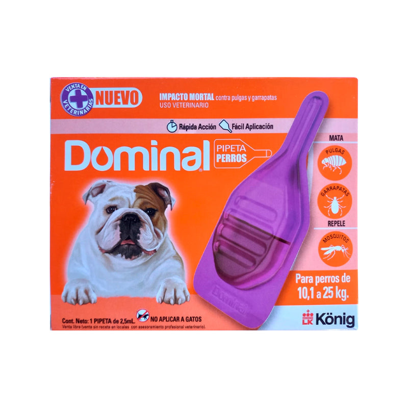 Pipeta Dominal para Perro de 10 a 25 KG