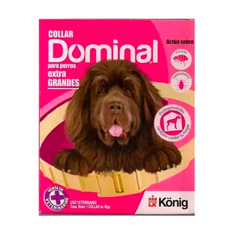 Collar Dominal Pulgas y Garrapatas Perro Extra Grande 75 cm