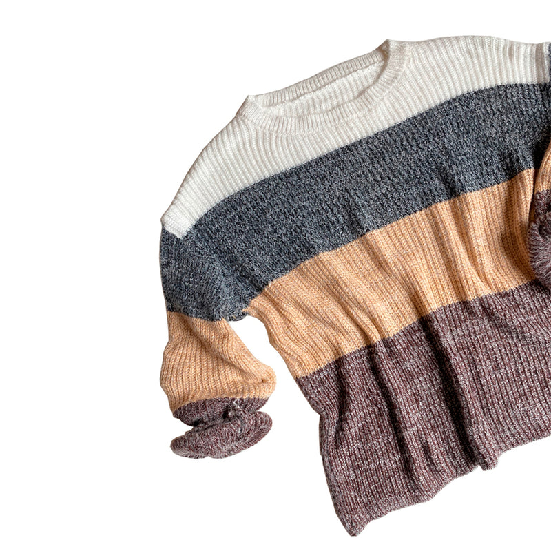 Buzo de Lana Raya Gruesa Dama Invencible