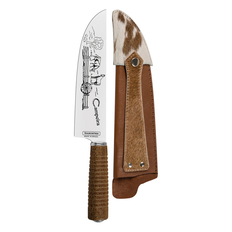 Cuchillo Deportivo 8" Cabo de Madera Tramontina 26081/108