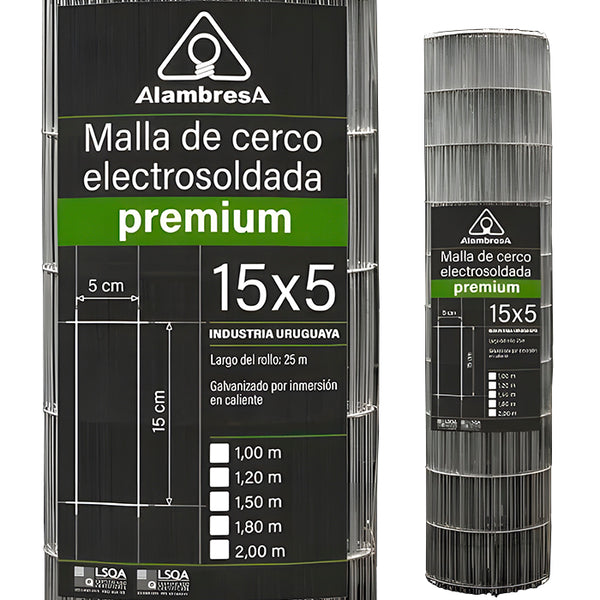 Tejido 1,0 mt. 15X5 (calibre 2.5) 25mt x Rollo Alambresa