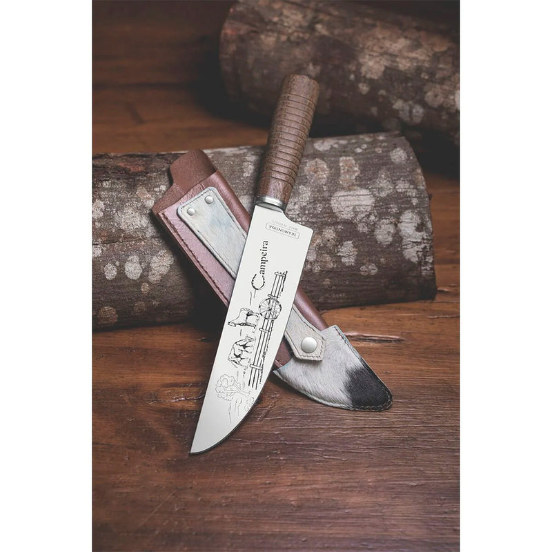 Cuchillo Deportivo 8" Cabo de Madera Tramontina 26081/108
