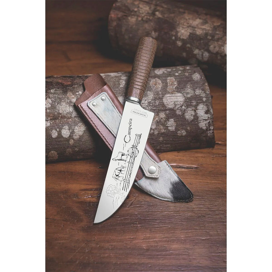 Cuchillo Deportivo 8" Cabo de Madera Tramontina 26081/108