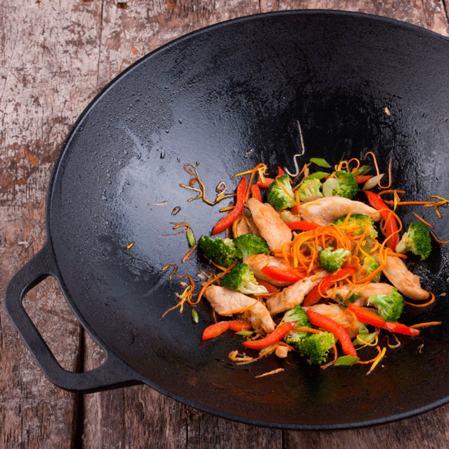 Wok Hierro Esmaltado 35.5cm C/Asas Victoria