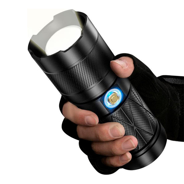 Linterna Corta Alta Potencia con Luz Trasera