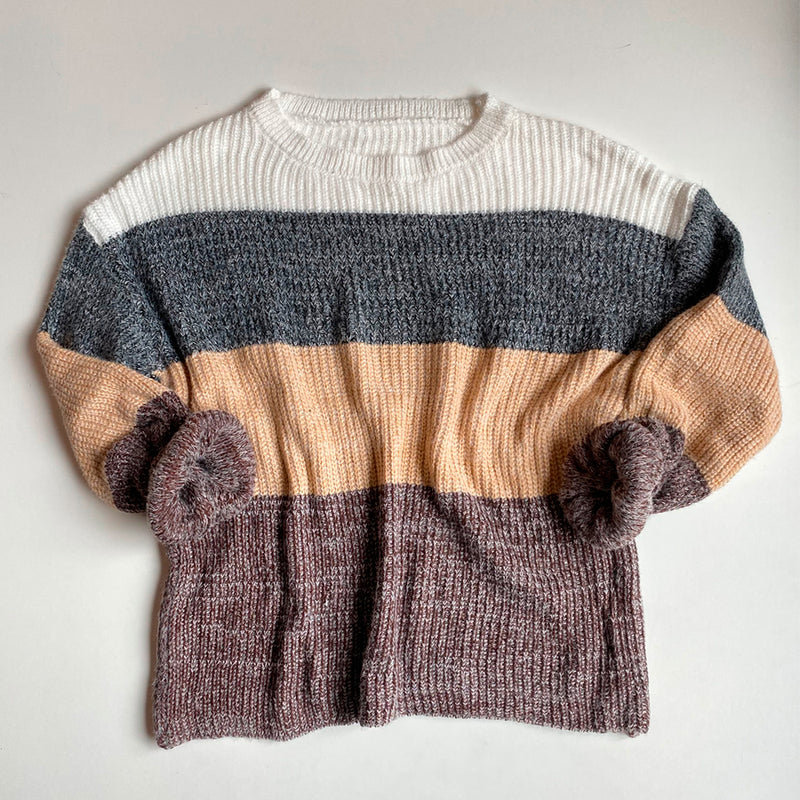 Buzo de Lana Raya Gruesa Dama Invencible