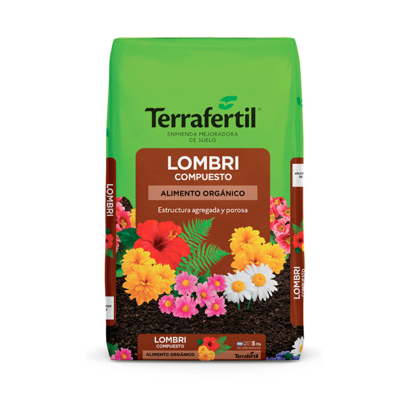 Lombri Compuesto 5 L Terrafertil (Alimento Orgánico)