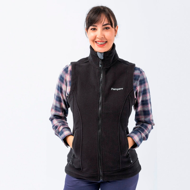 Chaleco Polar Pampero Dama Color Negro