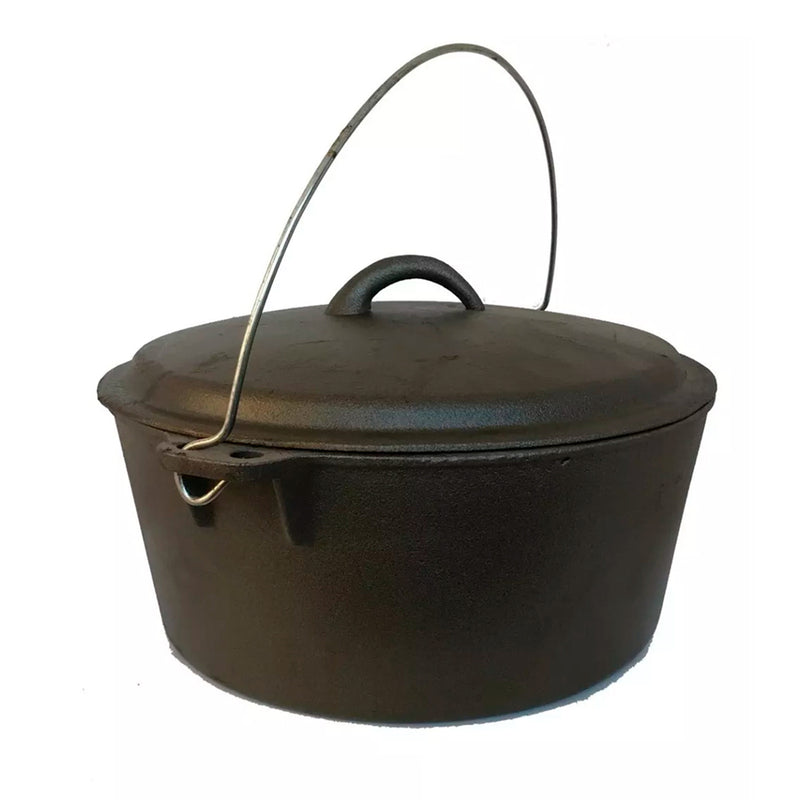 Olla de Hierro Fundido con tapa y Asa 8 Litros