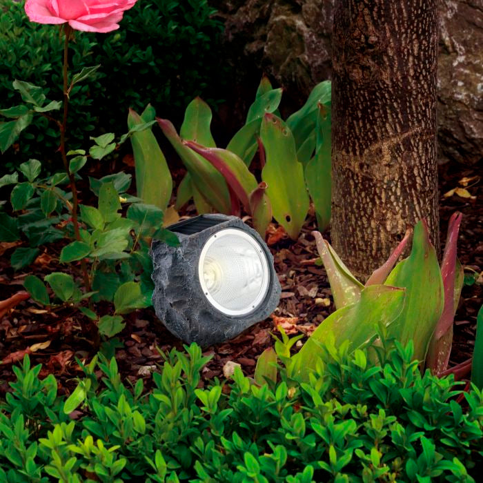 Set 3 luminarias solares LED símil roca Z-SOLAR - EG3808