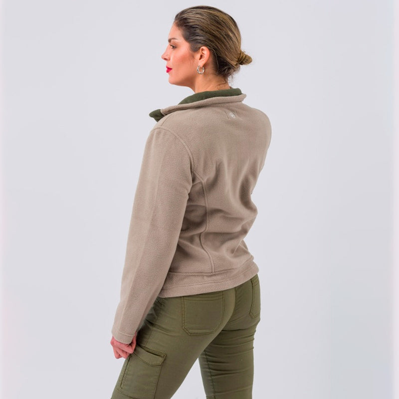 Campera Polar Pampero Dama Color Beige