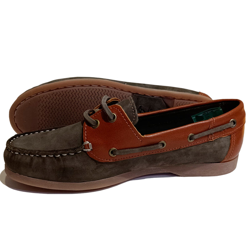 Zapato de Cuero Raven Oliva / Cognac