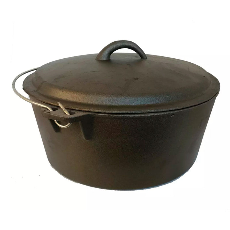Olla de Hierro Fundido con tapa y Asa 8 Litros