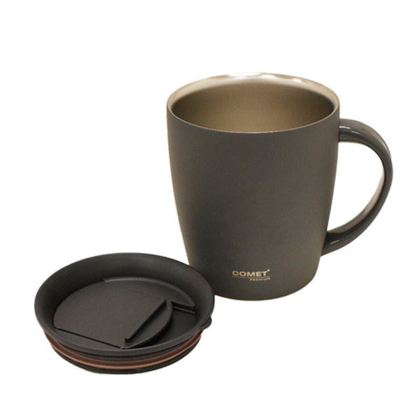 Taza Comet Acero Doble Pared C/Tapa 380 ml