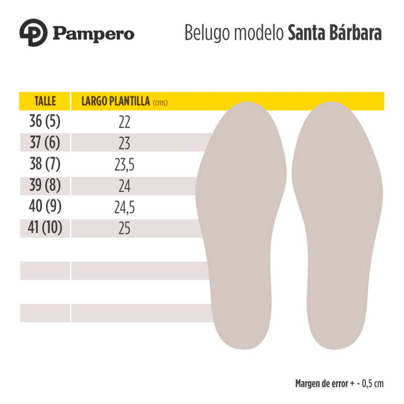 Zapatilla Belugo Santa Bárbara Pampero Piedra