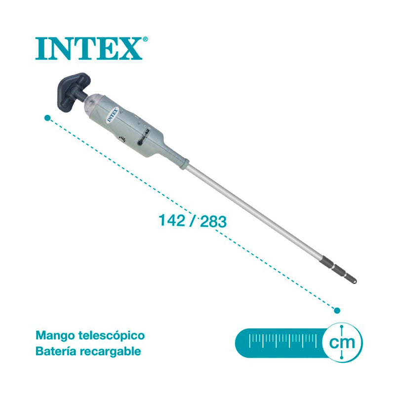 Aspiradora Limpiafondos Manual Recargable para Piscina Intex