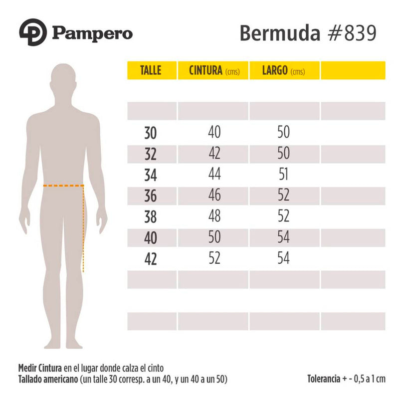 Bermuda Cargo Pampero Modelo 839 Gris