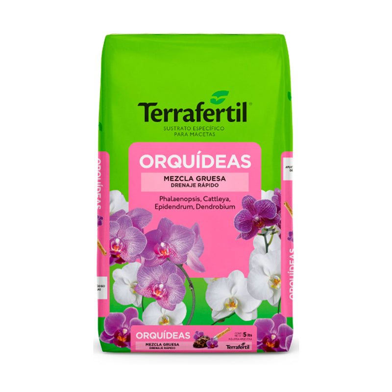 Orquídeas Mezcla Gruesa Terrafertil 5 L (Drenaje Rápido)