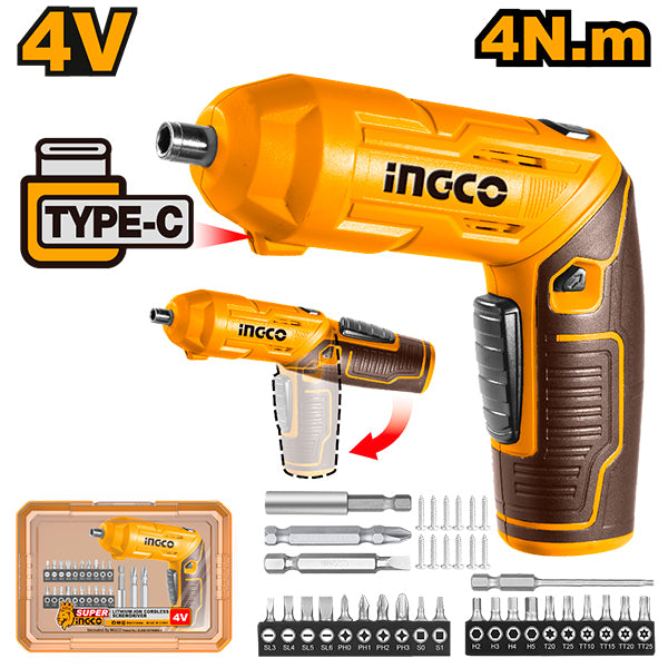 Atornillador Flexible a Bateria Ingco CSDLI04425