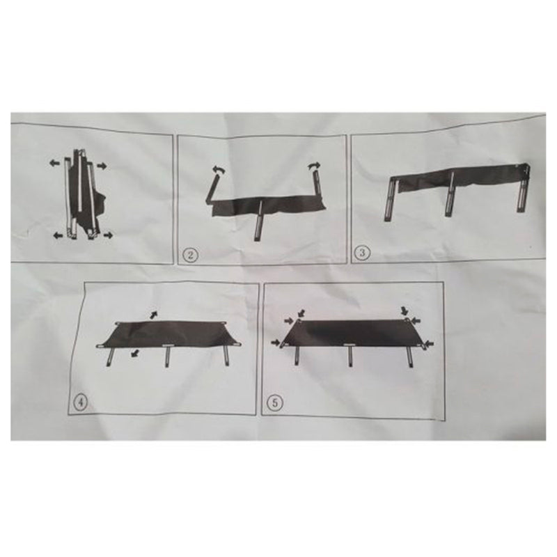 Catre de Aluminio Arye 467 191 x 64 x 42 cm