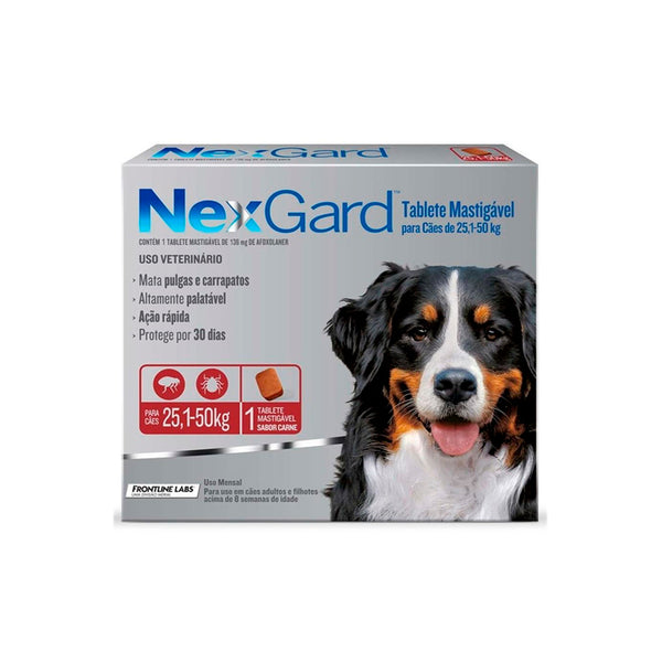 Tableta Masticable NexGard 25 a 50 KG (1 Comprimido)