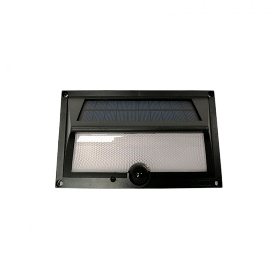 Aplique Led Solar Con Sensor Negro 3000K