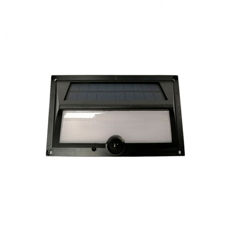 Aplique Led Solar Con Sensor Negro 3000K