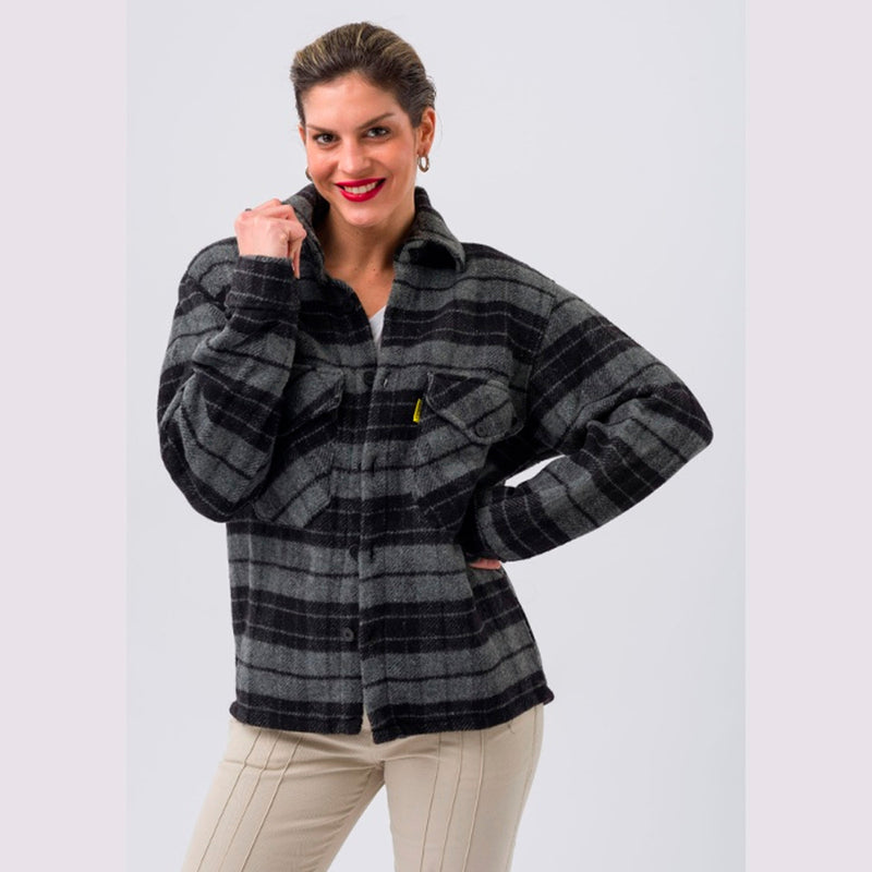 Camisa Leñadora Tartán Pampero Gris/Negro