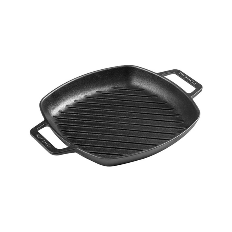 Plancha Hierro Fundido Esmaltado Doble Asa 25x25cm Victoria
